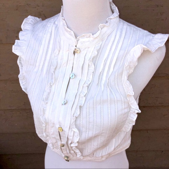 Anthropologie Plenty Tracy Reese ruffle crop top! - Picture 3 of 9